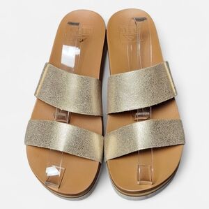 Reef Tan Slide Sandals Gold Size 7 Women's